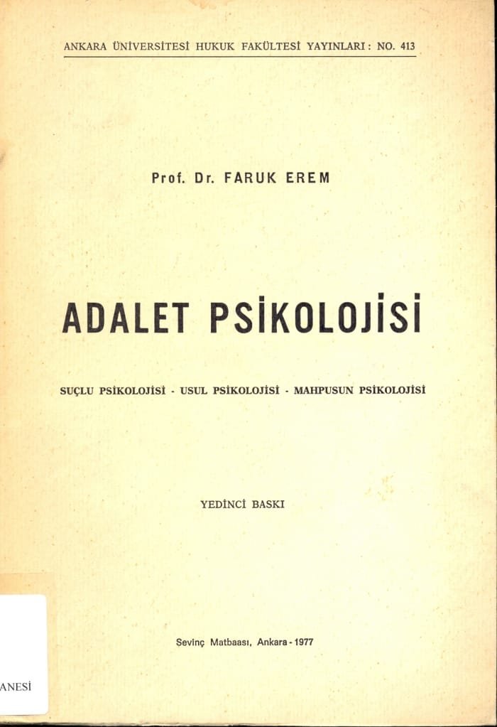 Adalet-Psikolojisi--Suclu-Psikolojisi---Usul-Psikolojisi---Mahpusun-Psikolojisi--1977-95265734